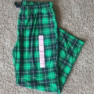 Nap Chat Green Plaid Pajama Pant
